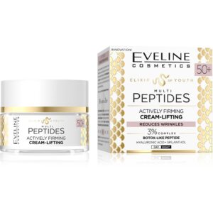 Crema lifting pentru fermitate, ten matur, Eveline Cosmetics Multi Peptides 50+, 50 ml