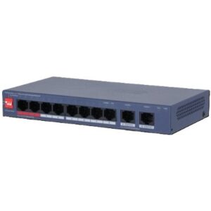 Switch Poe Dahua CS4010-8ET2GT-110, 8xPoE, 2xUpLink Gigabit, Long Distance PoE 250m, Watchdog, 5.6Gbps, izolare porturi