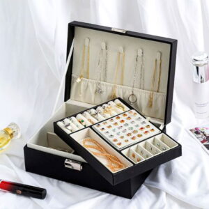 Cutie bijuterii neagra Amore Bratara 7 Chakre CADOU