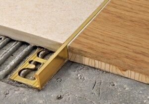 Profil terminatie din aluminiu auriu  Proterminal  15 mm  PTON15