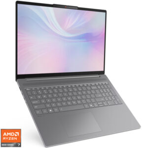 Laptop Lenovo 16'' IdeaPad Slim 5 16AHP10, WUXGA IPS, Procesor AMD Ryzen™ 7 8845HS (16M Cache, up to 5.10 GHz), 16GB DDR5, 1TB SSD, AMD Radeon 780M, No OS, Luna Grey