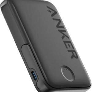 Baterie externa Anker 322 MagGo, Magnetica Wireless, 5000 mAh, USB-C, pentru seria iPhone 12/13/14, Black