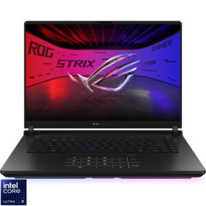 Laptop ASUS Gaming 16'' ROG Strix SCAR 16 G635LW, 2.5K Mini LED 240Hz, Procesor Intel® Core™ Ultra 9 275HX (36M Cache, up to 5.40 GHz), 32GB DDR5, 2TB SSD, GeForce RTX 5080 16GB, No OS, Off Black