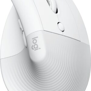 Mouse Logitech Lift for Mac, Vertical Ergonomic, Bluetooth, White