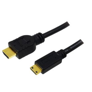 CABLU video LOGILINK, adaptor HDMI (T) la Mini-HDMI (Type C)(T), 1.5m, conectori auriti, rezolutie maxima 4K DCI (4096 x 2160) la 60 Hz, negru, "CH0022" (timbru verde 0.08 lei)