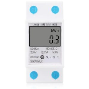 Contor monofazat de energie electrica, Sinotimer, 230V AC 50Hz 5(32)A, ecran digital LED, DDS528