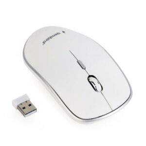 MOUSE GEMBIRD, PC sau NB, wireless, 2.4GHz, optic, 1600 dpi, butoane/scroll 4/1, , alb, "MUSW-4B-01-W" (timbru verde 0.18 lei)