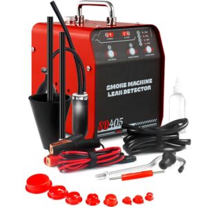 Detector scurgeri cu fum Solary SD405 – aparat de depistare a pierderilor in EVAP/admisie/evacuare, 12V DC, debit 8 L/min, presiune 18–23 psi, protectie supraincalzire, set complet de adaptoare