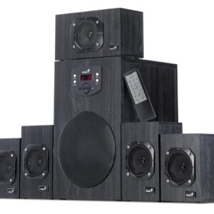 BOXE 5.1 GENIUS 'SW-HF5.1 4500', RMS: 16Wx5 + 45Wx1, black, telecomanda '31730979100' (include timbru verde 1 leu)