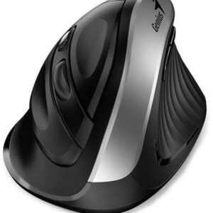 MOUSE Genius "Ergo 8259S", PC sau NB, wireless 2.4GHz, optic, 1600 dpi, ergonomic, butoane/scroll 6/1, acumulator, buton Copilot, argintiu, "31030031401" (timbru verde 0.18 lei) 4710268260394