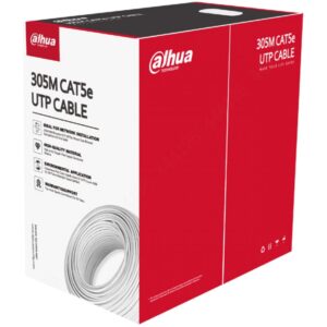 Cablu UTP cupru CAT5E Dahua DH-PFM920I-5EU-C, 305 metri, conductor 0.5mm, long PoE, 24AWG