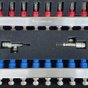 Distribuitor-Colector Fornello echipat cu debitmetre robineti si aerisitoare inox filet interior 12 cai 1