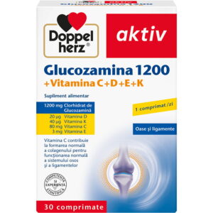 Glucozamina 1200 Aktiv + Vitamina C, D, E, K 30cpr