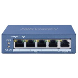 Switch Hikvison DS-3E0505P-E, 4-port PoE