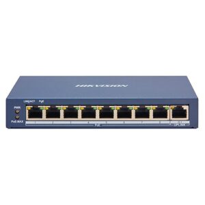Switch 8 porturi PoE, 1 port uplink RJ45, SMART Management Hikvision DS-3E1309P-EI