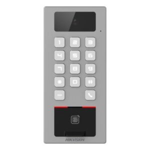 Terminal control acces Hikvision DS-K1T502DBFWX-C, 2MP, PIN, amprenta, card, IP65, IK09