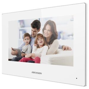 Monitor videointerfon WIFI modular Hikvision DS-KH6320-WTE1-W, culoare alba, ecran LCD 7 inch color cu touch screeen