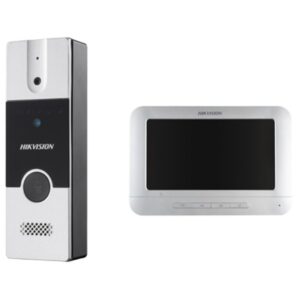 Kit videointerfon Hikvision DS-KIS202T, montaj pe 4 fire