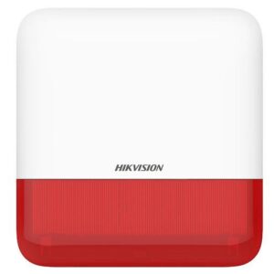 Sirena de exterior wireless AX PRO Hikvision DS-PS1-E-WE-R, 868 MHz, cu flash