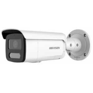 Camera IP ColorVu Hikvision DS-2CD2T47G2-LSU/SL(2.8mm)C, 4MP, lentila 2.8mm, lumina alba 60m, microfon, difuzor, alarma audio vizuala, PoE, IP6