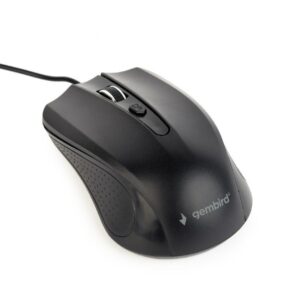 MOUSE GEMBIRD, PC sau NB, cu fir, USB, optic, 1200 dpi, butoane/scroll 4/1, cablu 1.8m, negru, "MUS-4B-01L" (timbru verde 0.18 lei)