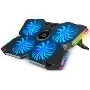 Stand/Cooler notebook Spirit of Gamer AIRBLADE 500 RGB, pana la 17 inch, 4 ventilatoare, 7 pozitii, iluminare LED Blue, Backlight RGB