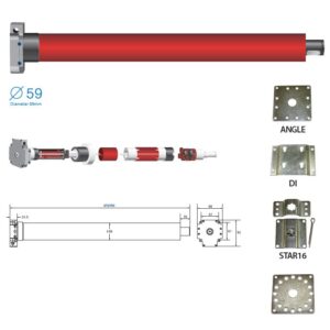 Motor tubular pentru copertine si obloane E130M/O, 130Nm, alimentare 230V