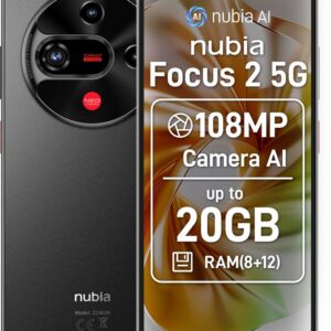Smartphone ZTE nubia Focus 2 5G, 256GB, 8GB RAM, Dual SIM, 108MP AI Camera, Obsidian Black