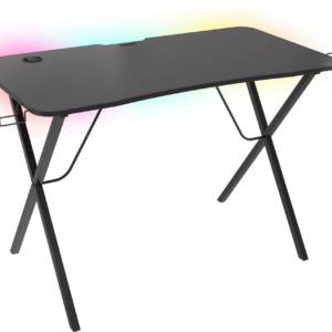 Birou Gaming Genesis Holm 200, Iluminare RGB, Negru