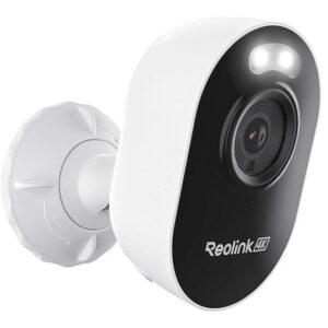Camera supraveghere wireless IP WiFi 6 Dual Band Reolink Lumus Pro E450, 8 MP, IR 10 m, 2.8 mm, slot card, microfon si difuzor, night vision, detectie