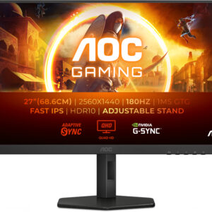 Monitor LED AOC Gaming AGON Q27G4XF 27 inch QHD IPS 0.5 ms 180 Hz HDR
