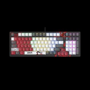 TASTATURA A4TECH - gaming, "Bloody co-branded Naraka", cu fir 1.8m, 106 taste, multimedia , iluminare, USB, negru, "S98" (timbru verde 0.8 lei)