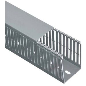 Bara 2 ml ELETTROCANALI ECS2540 canal cablu perforat slitat 25x40mm gri pentru circuite electrice in tablouri