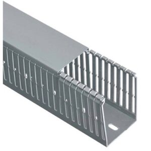 Bara 2 ml canal cablu perforat slitat 60x60mm gri pentru circuite electrice in tablouri ELETTROCANALI ECS6060