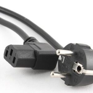 Cablu Alimentare cu priza Shuko cu impamantare si pini de 4.9mm, conector de 90grade, lungime cablu: 1.8m, bulk, Negru, GEMBIRD (PC-186A-VDE)