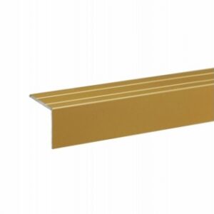 Profil aluminiu pentru treapta cu surub S45  Auriu  20x25mm  3 m