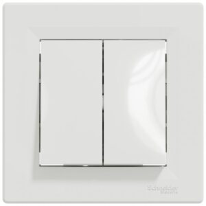 Intrerupator dublu cap scara Schneider Asfora EPH0600121, alb