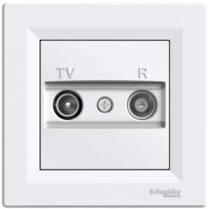 Priza TV/R de trecere, 4 dB Schneider Asfora EPH3300221, alb