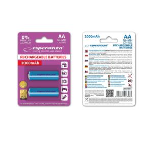Esperanza EZA103B Baterii reîncărcabile Ni-MH AA 2000MAH x2