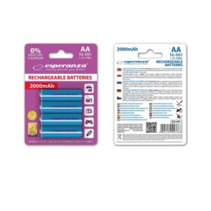 Esperanza EZA104B Baterii reîncărcabile Ni-MH AA 2000MAH x4