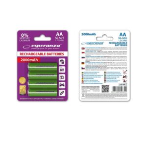 Esperanza EZA104G Baterii reîncărcabile Ni-MH AA 2000MAH x4