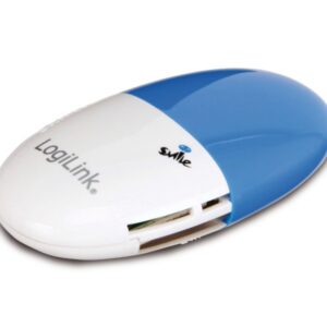 Card Reader USB 2.0, all-in-one, Logilink Smile, blue, 'CR0028'