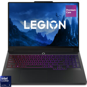 Laptop Lenovo Gaming 16'' Legion Pro 7 16IAX10H, WQXGA OLED 240Hz G-Sync, Procesor Intel® Core™ Ultra 9 275HX (36M Cache, up to 5.40 GHz), 32GB DDR5 CSODIMM, 1TB SSD, GeForce RTX 5080 16GB, No OS, Eclipse Black, 3Yr Onsite Premium Care