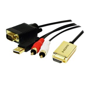 Adaptor Logilink HDMI - VGA + audio (T/T), alimentare USB, lungime cablu 2m (CV0052A)