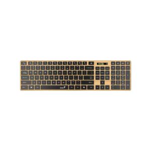 TASTATURA Genius "SlimStar 7250BT", wireless 2.4GHz+Bluetooth, 104 taste slim, tasta Copilot, lemn - negru, "31320004400" (timbru verde 0.8 lei) 4710268263005