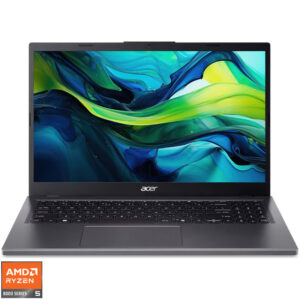 Laptop Acer 15.6'' Aspire 15 A15-41M, FHD IPS, Procesor AMD Ryzen™ 5 8640HS (16M Cache, up to 4.90 GHz), 16GB DDR5, 512GB SSD, AMD Radeon 760M, No OS, Steel Gray