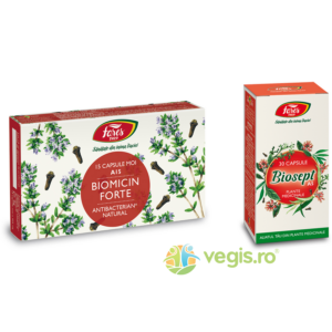 Pachet Biomicin Forte (A15) 15cps + Biosept (A5) 30cps