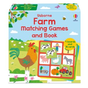 Joc educativ + Carte Farm Matching Games and Book Usborne