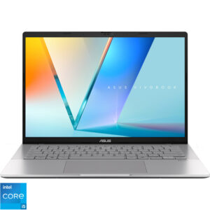 Laptop ASUS 14'' Vivobook S14 S3407VA, WUXGA, Procesor Intel® Core™ i5-13420H (12M Cache, up to 4.60 GHz), 16GB DDR5, 1TB SSD, Intel UHD, No OS, Cool Silver