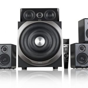 BOXE 5.1 EDIFIER, RMS: 540W (60Wx5 + 240W), telecomanda pe fir, telecomanda wireless, digital optical in, black 'S760D' (include timbru verde 1 leu)